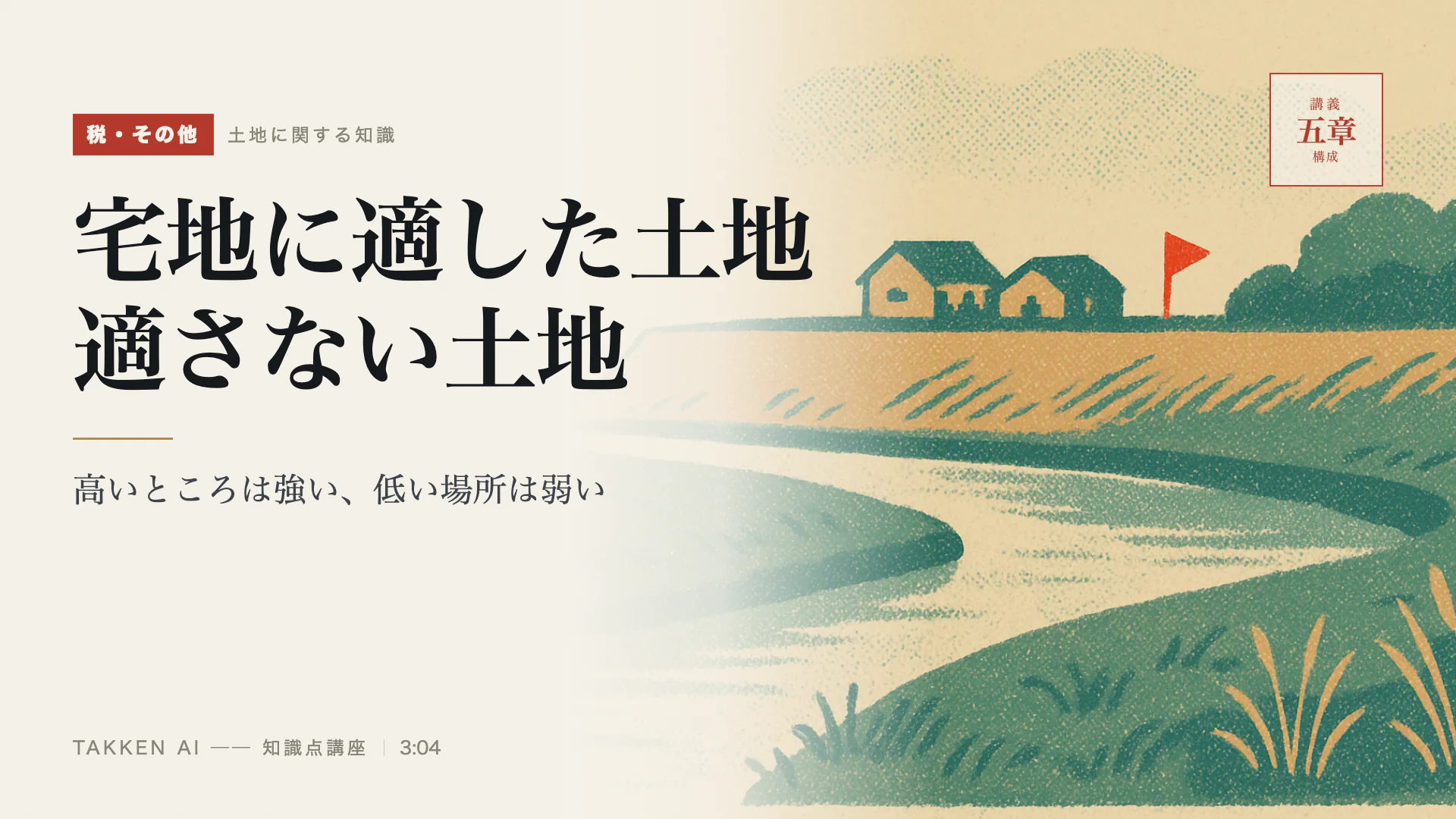 宅地に適した土地・適さない土地の3分講座(プレビュー)