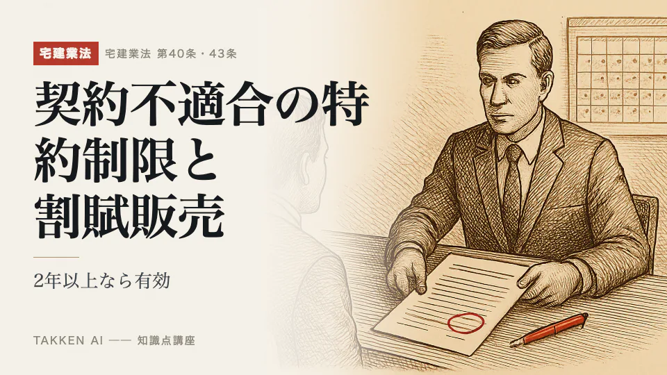 契約不適合の特約制限と割賦販売の3分講座
