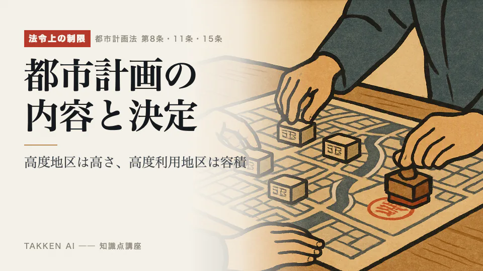 都市計画の内容と決定の3分講座
