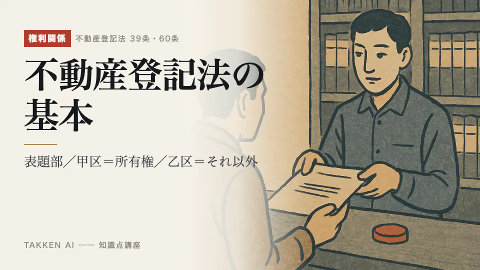 不動産登記法の基本の3分講座